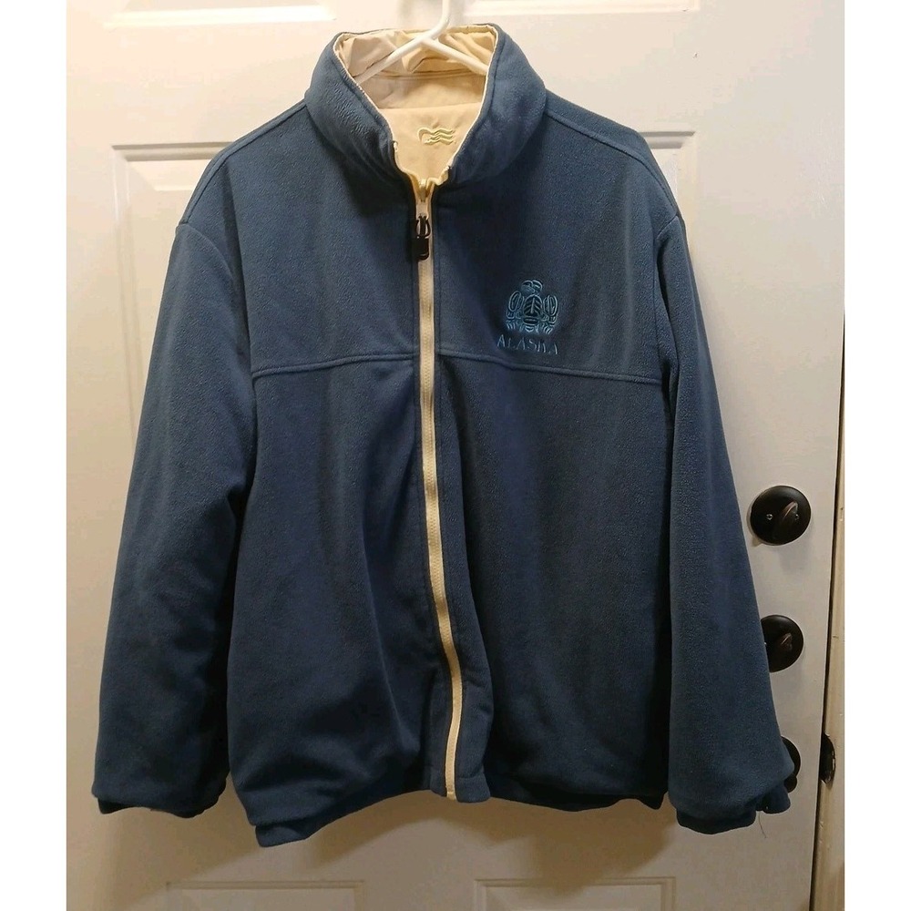 Alaska Princess‎ Cruise Jacket Reversible Fleece Full Zip Fishing Medium Unisex